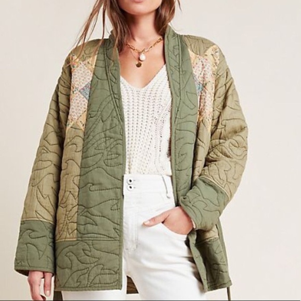 Anthropologie Quilted Patchwork Jacket